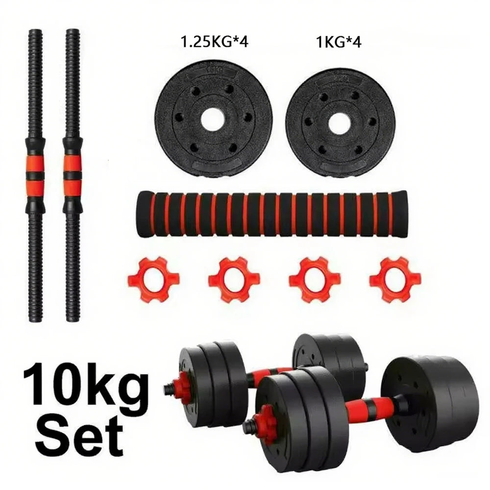 Juego de mancuernas y barra ajustables, pesas de 10 kg, 15 kg, 20 kg, 30 kg, 40 kg, 50 kg, mancuernas para gimnasio y hogar, aptas para hombres