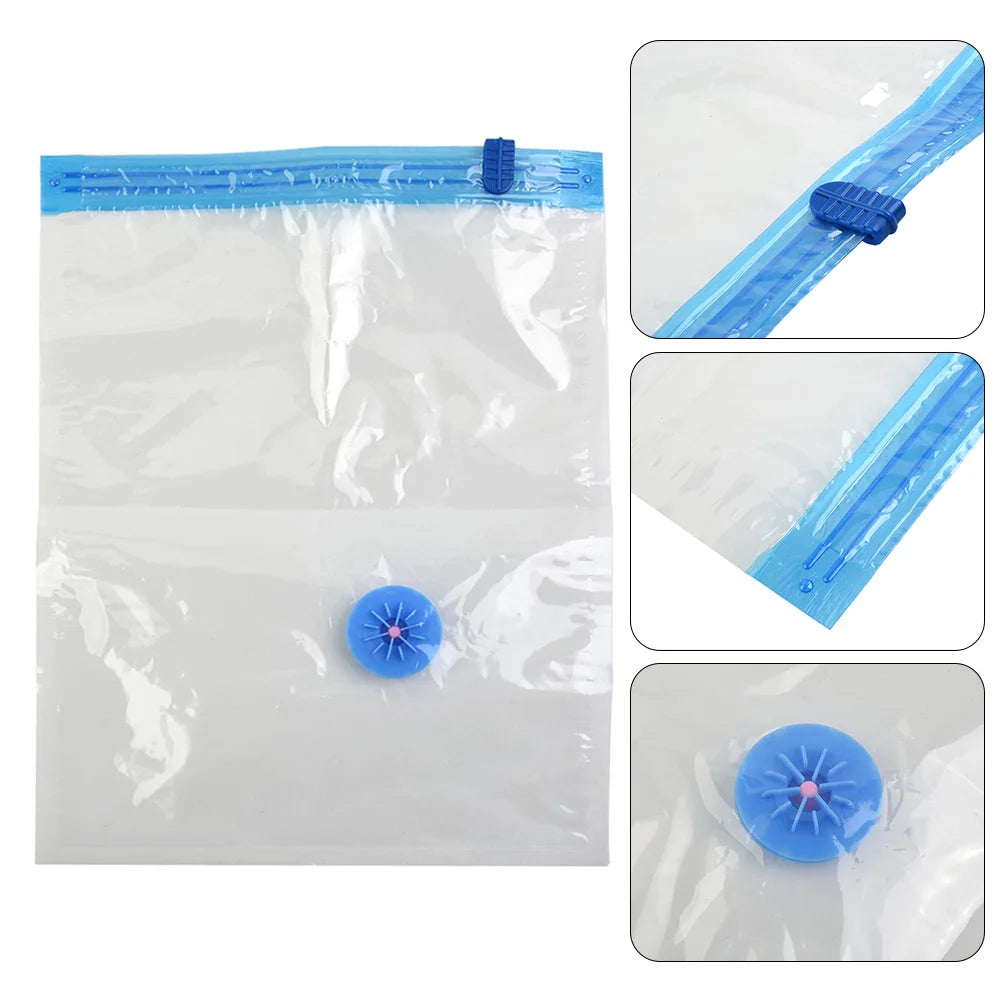 Bolsas de almacenamiento al vacío con válvula plegable comprimida, ahorro de espacio, almacenamiento de ropa de gran tamaño para toalla, manta de tela
