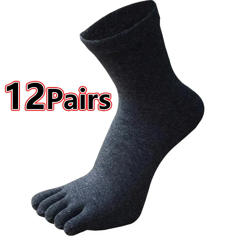 5 pares de calcetines con dedos para hombre y mujer, calcetines con cinco dedos, calcetines de algodón transpirables, calcetines deportivos para correr, Color sólido como regalo de cumpleaños