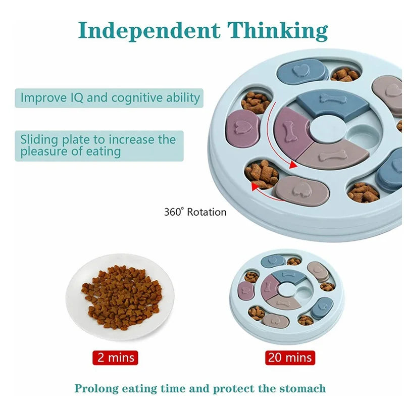 Cuenco oculto de comida para perros, entrenamiento de comida lenta, juguete educativo para perros para aliviar el aburrimiento, juguete educativo interactivo de alimentación