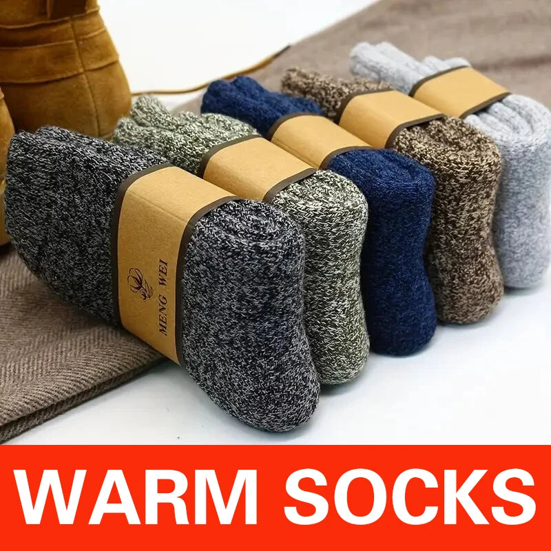 3 pares de calcetines gruesos de invierno para hombre, calcetines largos para deportes al aire libre, calcetines de nieve resistentes al frío a prueba de heladas para hombre, regalo 39-44
