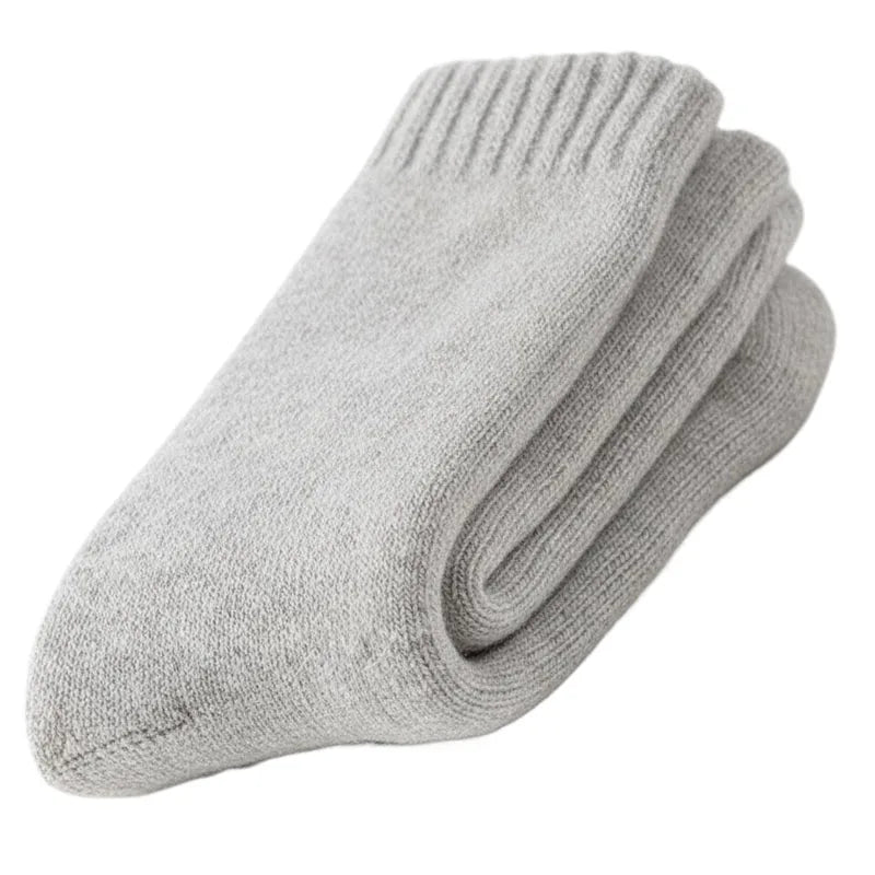 2025 nuevos calcetines cálidos súper gruesos de invierno, calcetines de lana para hombres y mujeres, calcetines sólidos, calcetines de lana Merino contra la nieve fría, calcetines Terry