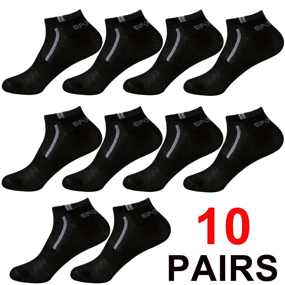 Calcetines náuticos antideslizantes para hombre, 5 pares de calcetines tobilleros con estampado de bloques para negocios y deportes, transpirables, resistentes al sudor, antiolor, cómodos