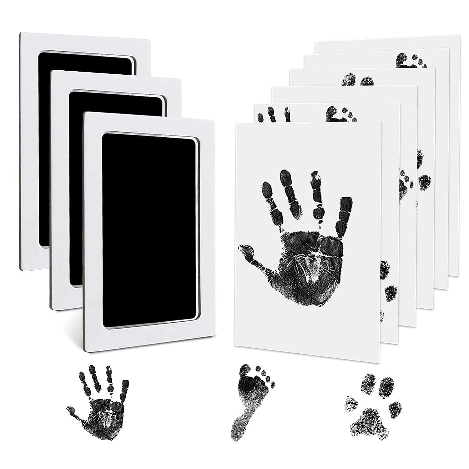 Almohadilla de tinta táctil limpia con estampado de pata, recuerdo de propietario de Mascota de perro o gato, Kit de fabricación de impresión DIY de nariz sin tinta y Pawprint