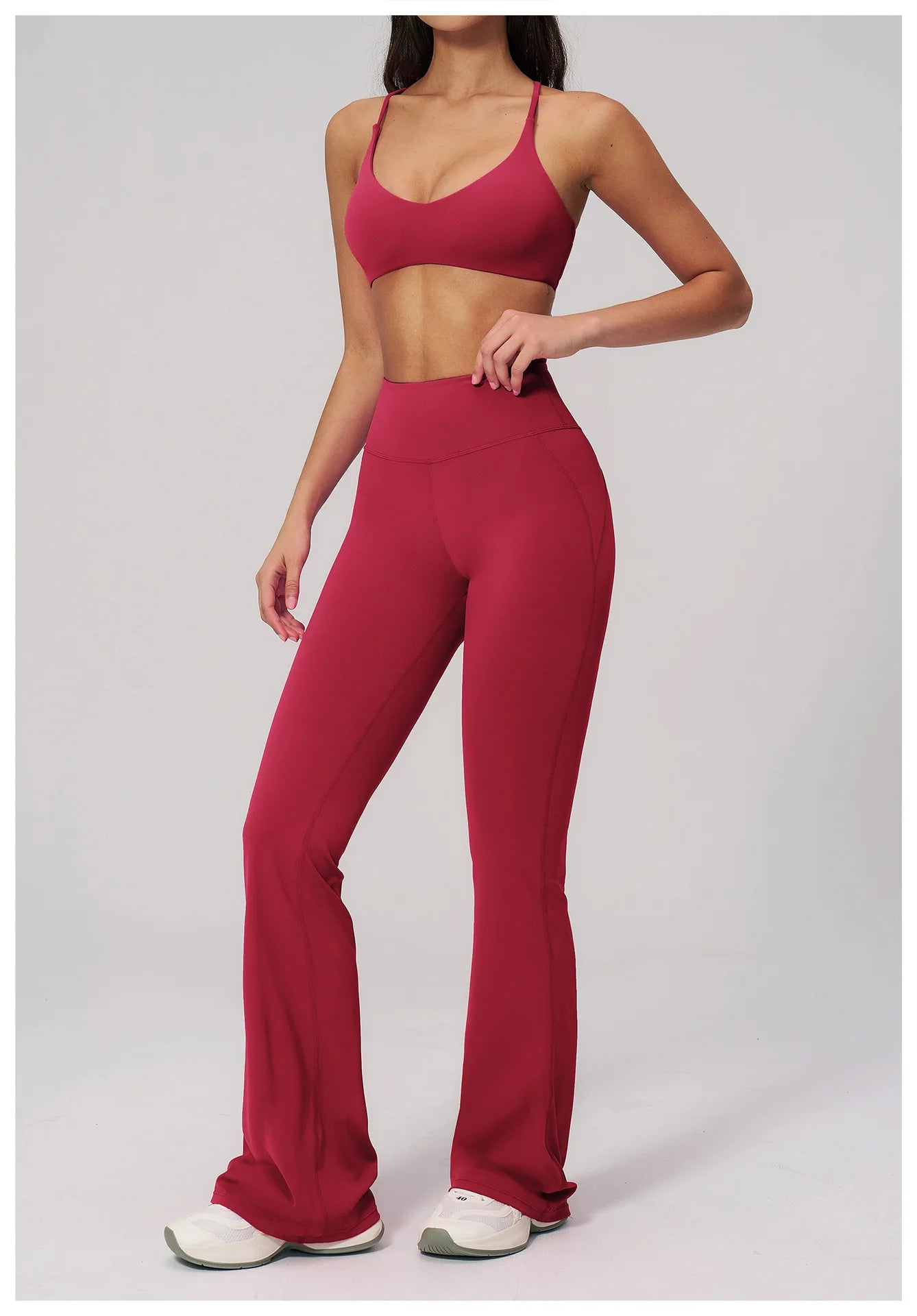 Conjunto de Yoga para Mujer, Ropa Deportiva, Conjunto de Gimnasio y Fitness, 2 Piezas, Leggings para Correr, Sujetador Deportivo Transpirable, Ropa Deportiva Femenina