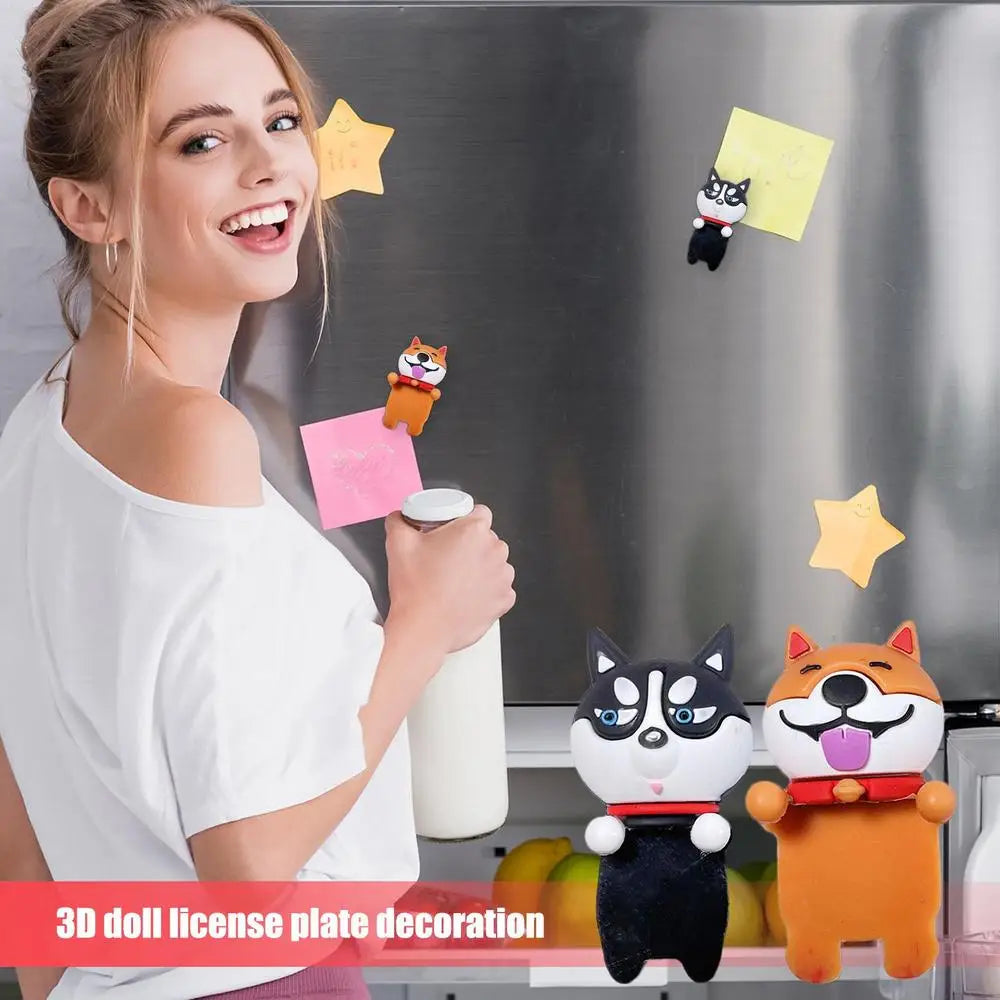 Adorno de coche de silicona, perro tumbado para tableta, decoración de matrícula, bonitos dibujos, accesorios interiores multifuncionales para coche