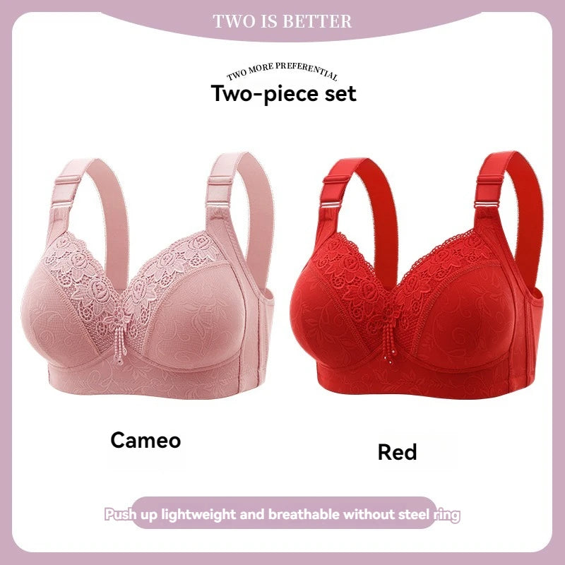 Sujetadores de encaje para mujer, Bralette con perspectiva ultrafina, sujetador con escote en V profundo, lencería Sexy, Tops de talla grande, ropa interior para mamá, sujetador activo