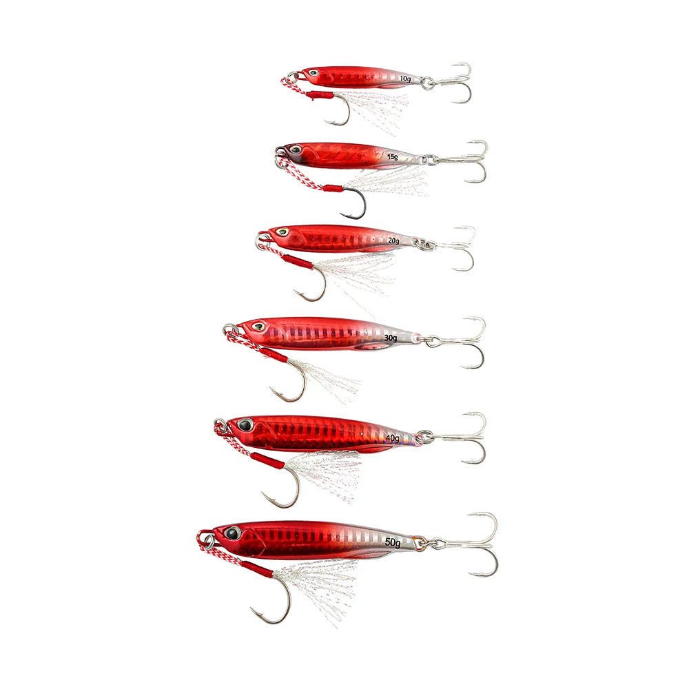 Jigging-señuelo de pesca de lubina Artificial, anzuelo de Metal fundido 2021 Japen, 10/15/20/30/40/50g, fundición a tierra