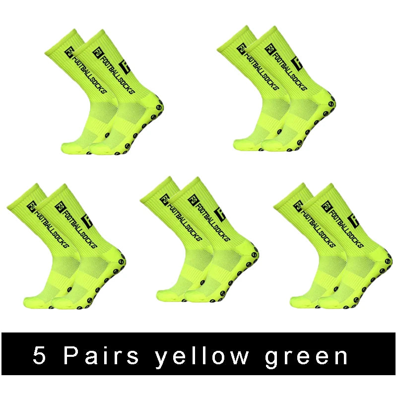 3/1 par nuevo estilo FS calcetines de fútbol redondos de silicona con ventosa agarre antideslizante calcetines de fútbol deportes hombres mujeres béisbol calcetines de Rugby