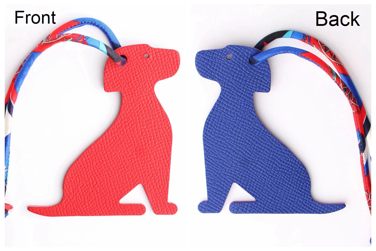 Llavero con doble cara de piel auténtica de grano completo de cocodrilo, gato de la suerte, cachorro, perro, caballo, mochila, colgante, Animal, bolso de mujer