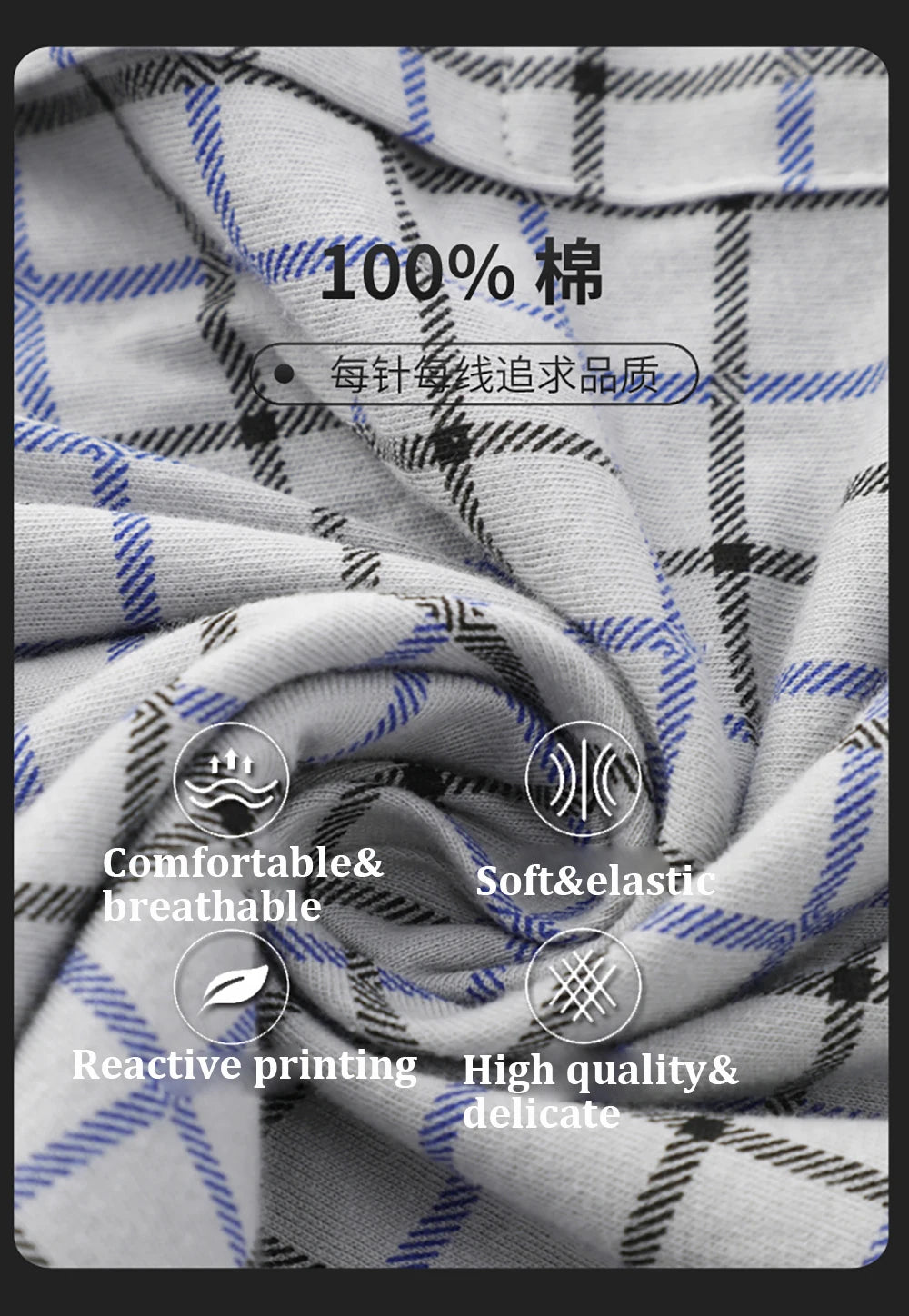 Pantalones de pijama a cuadros de algodón 100% para hombre, pijamas elásticos cómodos con cintura ancha, pantalones cortos para dormir, pantalones PJ con tapeta de botones, pijama para hombre