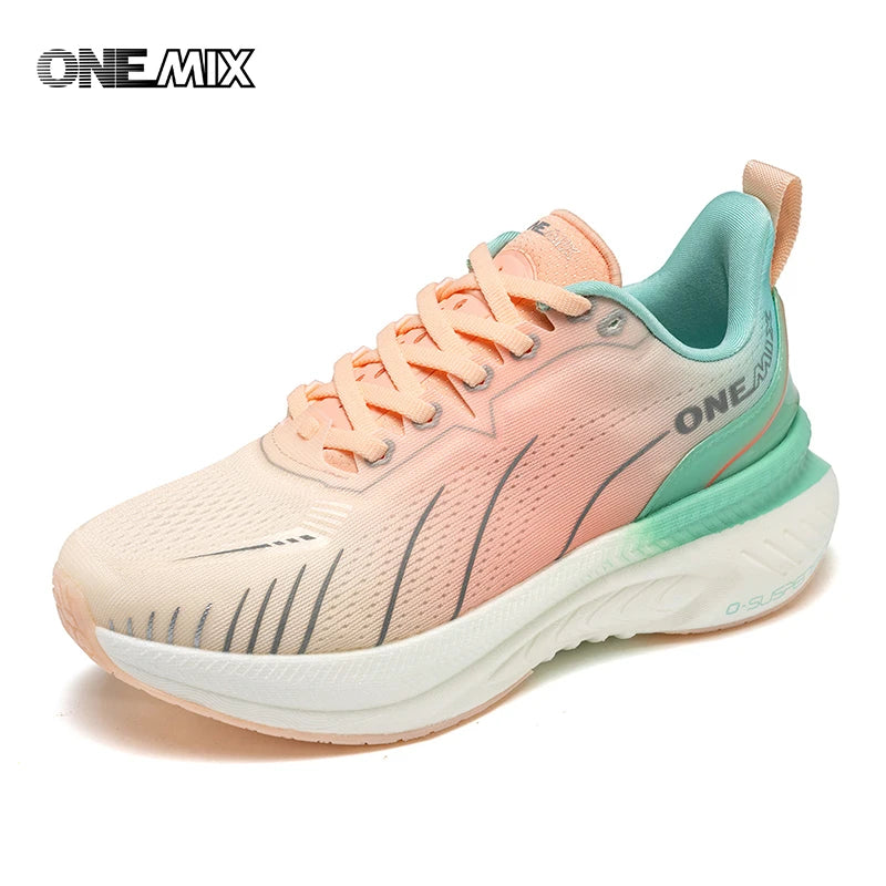 ONEMIX-zapatillas de deporte transpirables para mujer, zapatos deportivos de amortiguación a la moda, color negro, 2024
