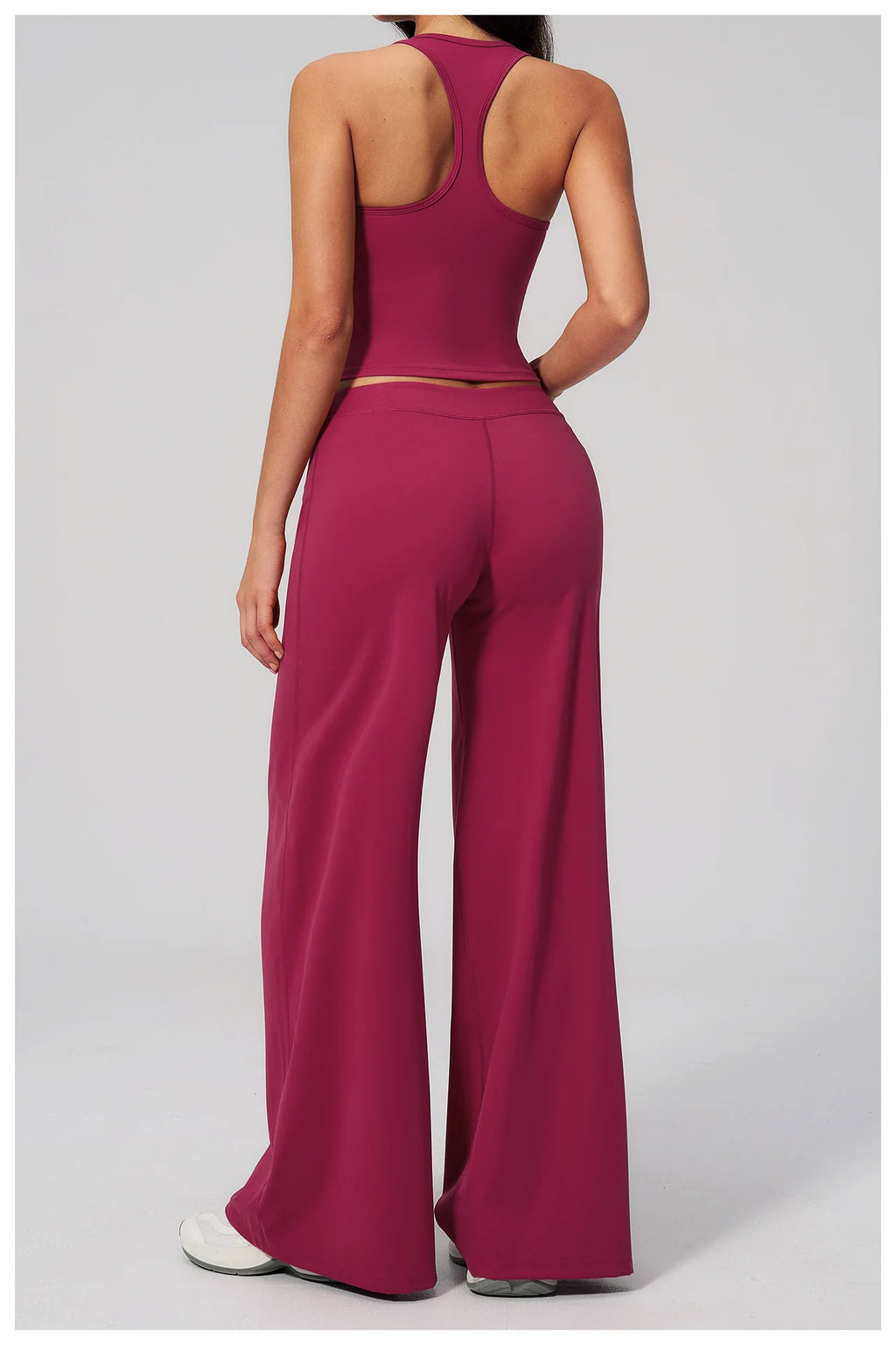 Conjunto Deportivo de Yoga para Mujer, Conjunto de Dos Piezas, Pantalones y Top, Ropa Deportiva para Gimnasio, Yoga y Entrenamiento
