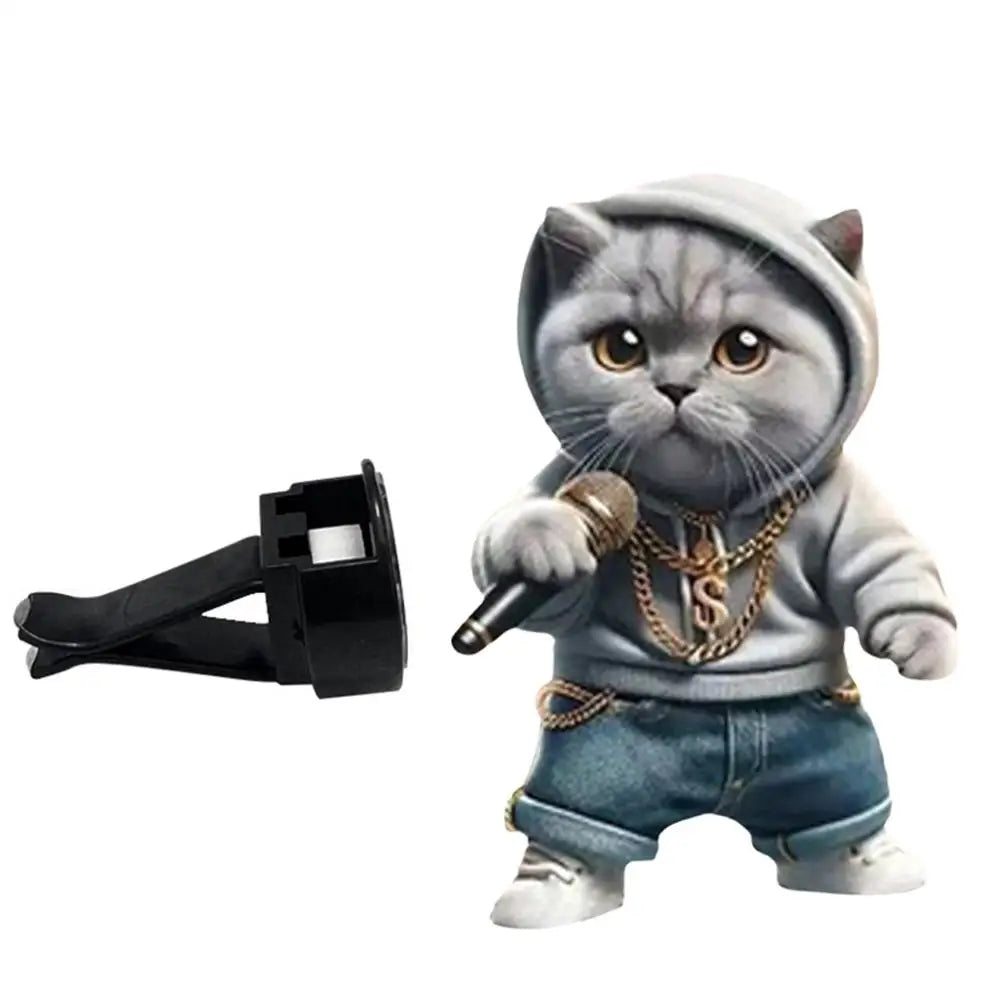 Clips de Perfume para salida de coche, ambientador de aire acondicionado, aromaterapia, lindo gato/perro, accesorios de decoración Interior, herramientas