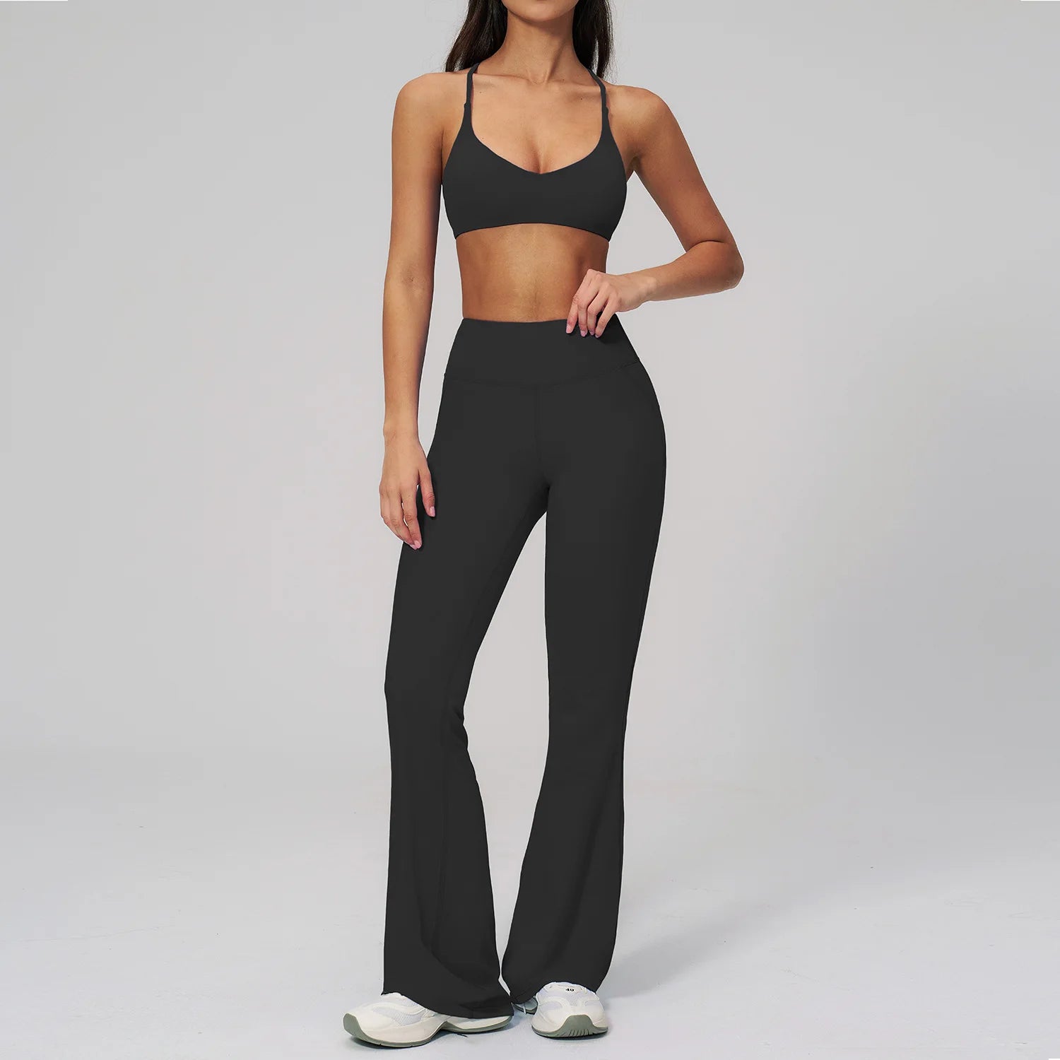 Conjunto de Yoga para Mujer, Ropa Deportiva, Conjunto de Gimnasio y Fitness, 2 Piezas, Leggings para Correr, Sujetador Deportivo Transpirable, Ropa Deportiva Femenina