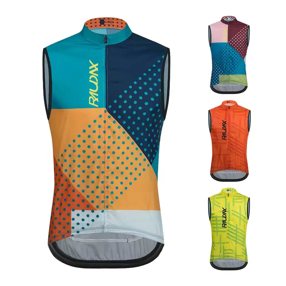 Raudax Chaleco de motocicleta ligero a prueba de viento Chaleco de ciclismo de verano sin mangas Equipo de ciclismo de montaña Sudadera para deportes Fitness