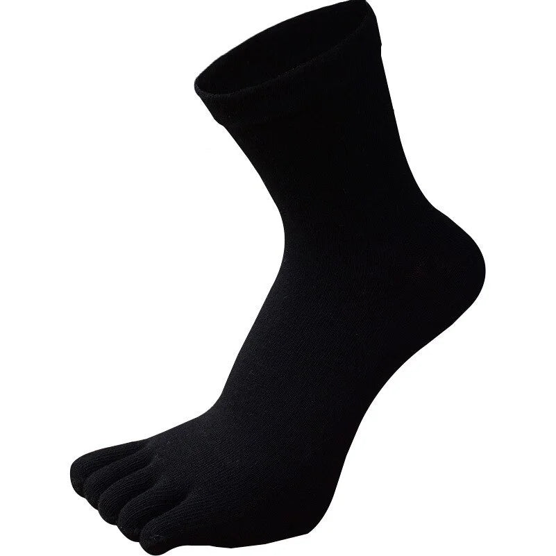 5 pares de calcetines con dedos para hombre y mujer, calcetines con cinco dedos, calcetines de algodón transpirables, calcetines deportivos para correr, Color sólido como regalo de cumpleaños