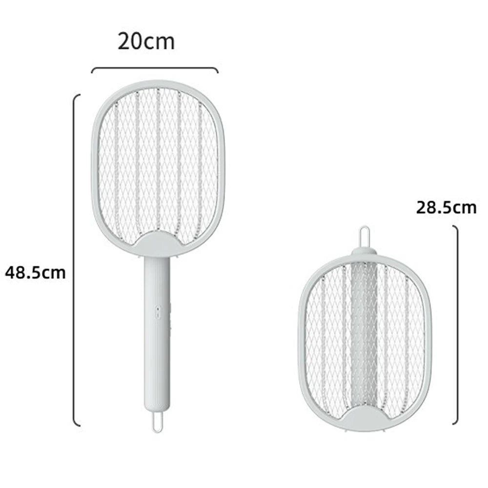 Matamosquitos eléctrico plegable de 3000V, trampa para moscas recargable por USB, matamoscas, raqueta, mata insectos con luz UV, Exterminador de insectos