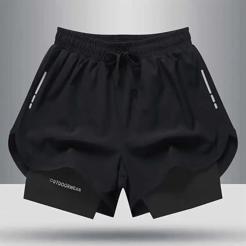 5/1Pantalones de Aloe para hombre, pantalones cortos deportivos, bañadores de dos capas: ¡elegantes, de secado rápido y cómodamente se ajustan para la playa, la piscina y la aguas termales!