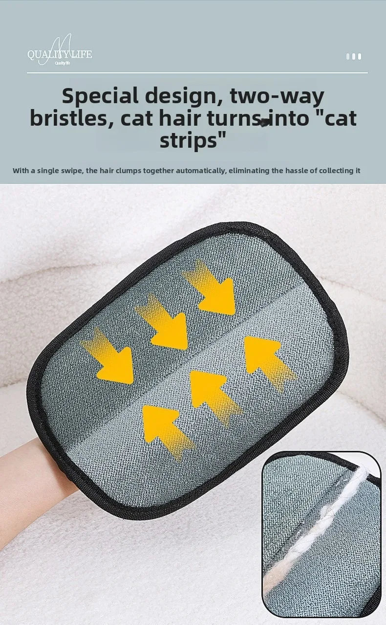 Guantes para quitar pelo de mascotas, cepillo para pelo de gato y perro, removedor de pelo, guantes adhesivos para alfombras y sofás, cepillo de limpieza