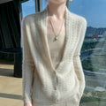 Cárdigan con cuello de bufanda para mujer, Tops, Otoño Invierno, nuevo suéter elegante de lana merina de 100%, suéter de lana elegante para mujer, blusa suave elegante