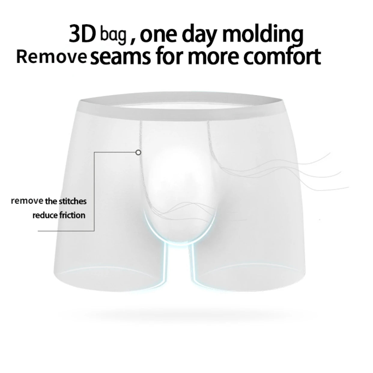1 unidad de Boxers para hombre, pantalones cortos de seda helada, bragas para hombre, ropa interior Sexy sin costuras, calzoncillos para hombre, bragas transpirables antibacterianas para hombre