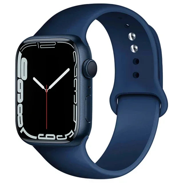 Correa de silicona para Apple Watch, 46mm, 44mm, 45mm, 40mm, 41mm, 42-38mm, 49mm, pulsera deportiva iwatch series 11 10 9 8 7 6 5 SE Ultra3