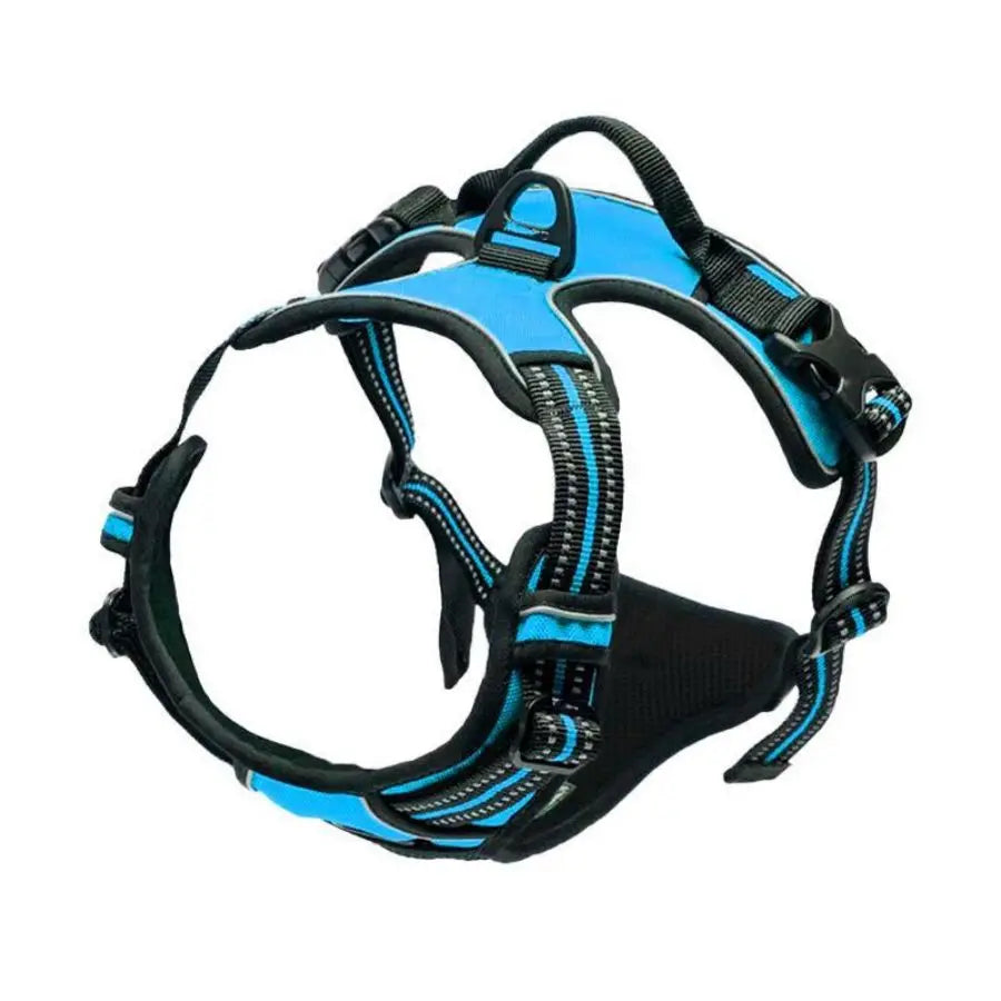 Arnés para perros sin tirones, Clip frontal, mango de fácil control reflectante resistente para caminar con perros grandes
