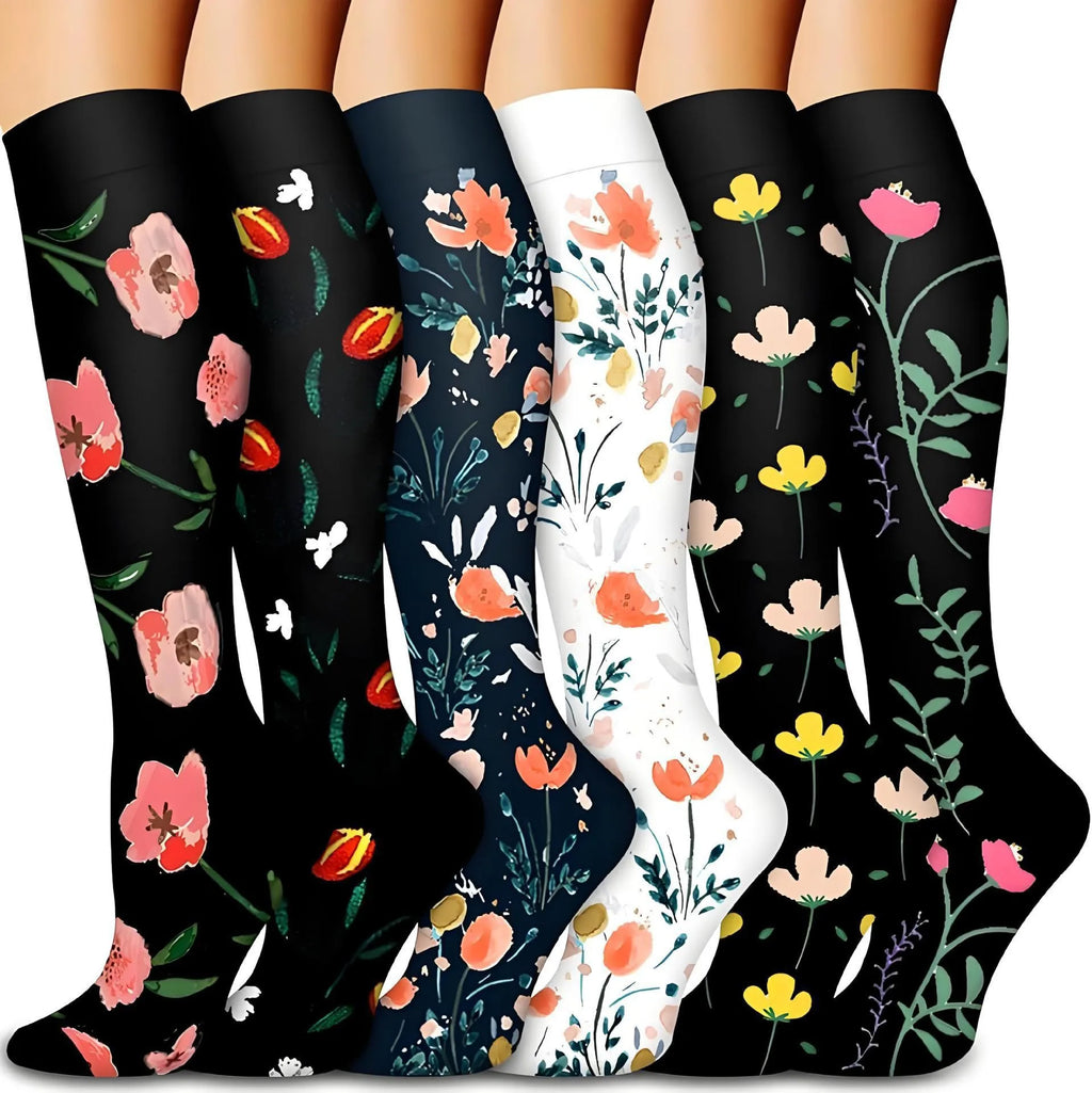 Nuevos calcetines de compresión deportivos para venas varicosas, calcetines médicos de nailon para enfermería, aptos para correr, saltar, antifatiga