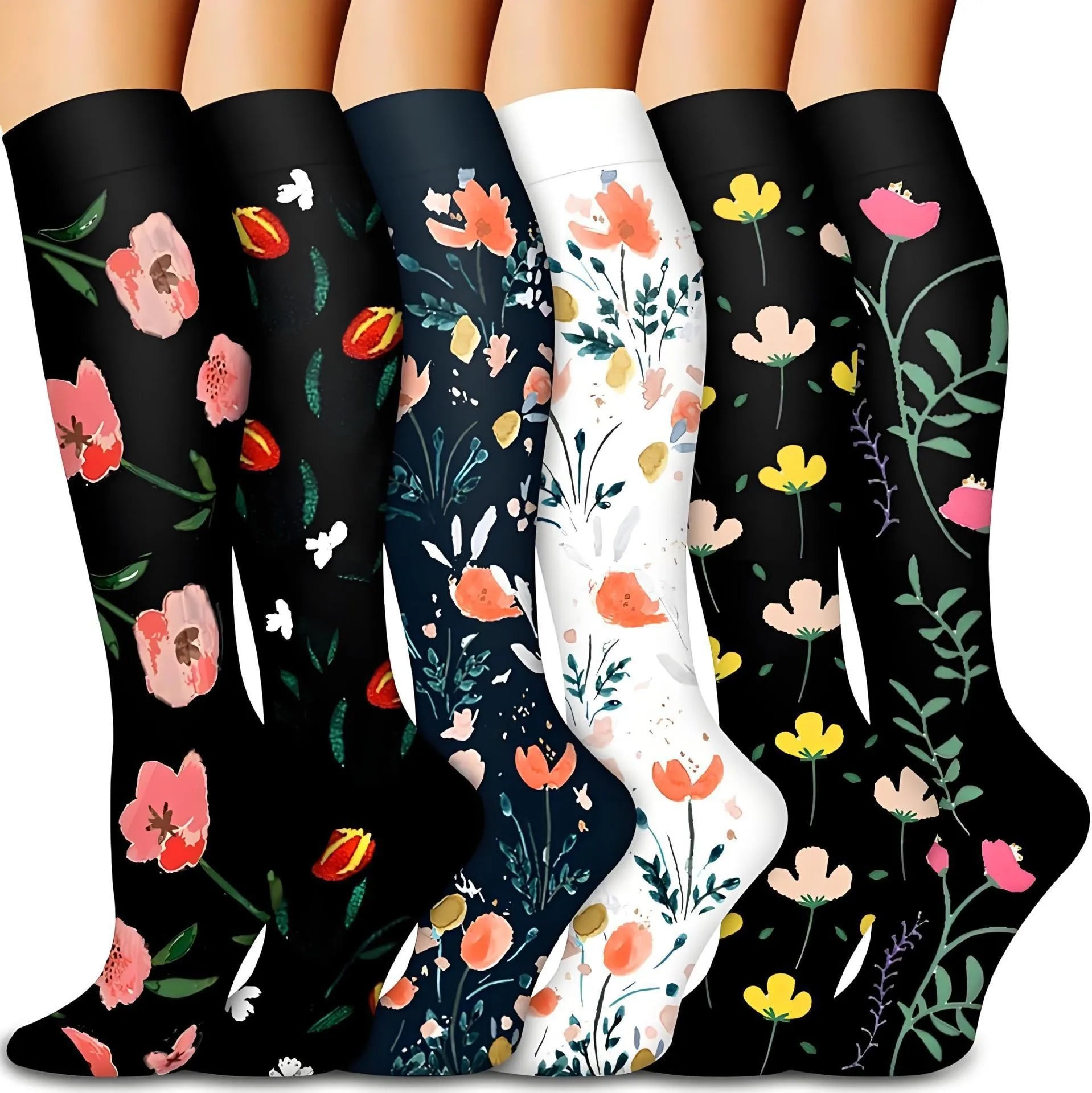 Nuevos calcetines de compresión deportivos para venas varicosas, calcetines médicos de nailon para enfermería, aptos para correr, saltar, antifatiga