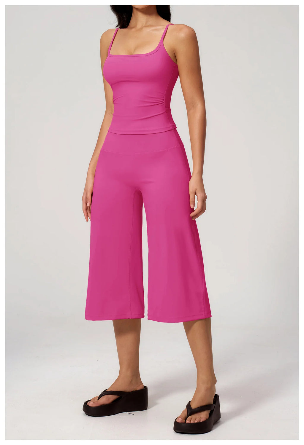 Conjunto Deportivo de Yoga para Mujer, Conjunto de Dos Piezas, Pantalones y Top, Traje Deportivo para Gimnasio, Yoga y Entrenamiento