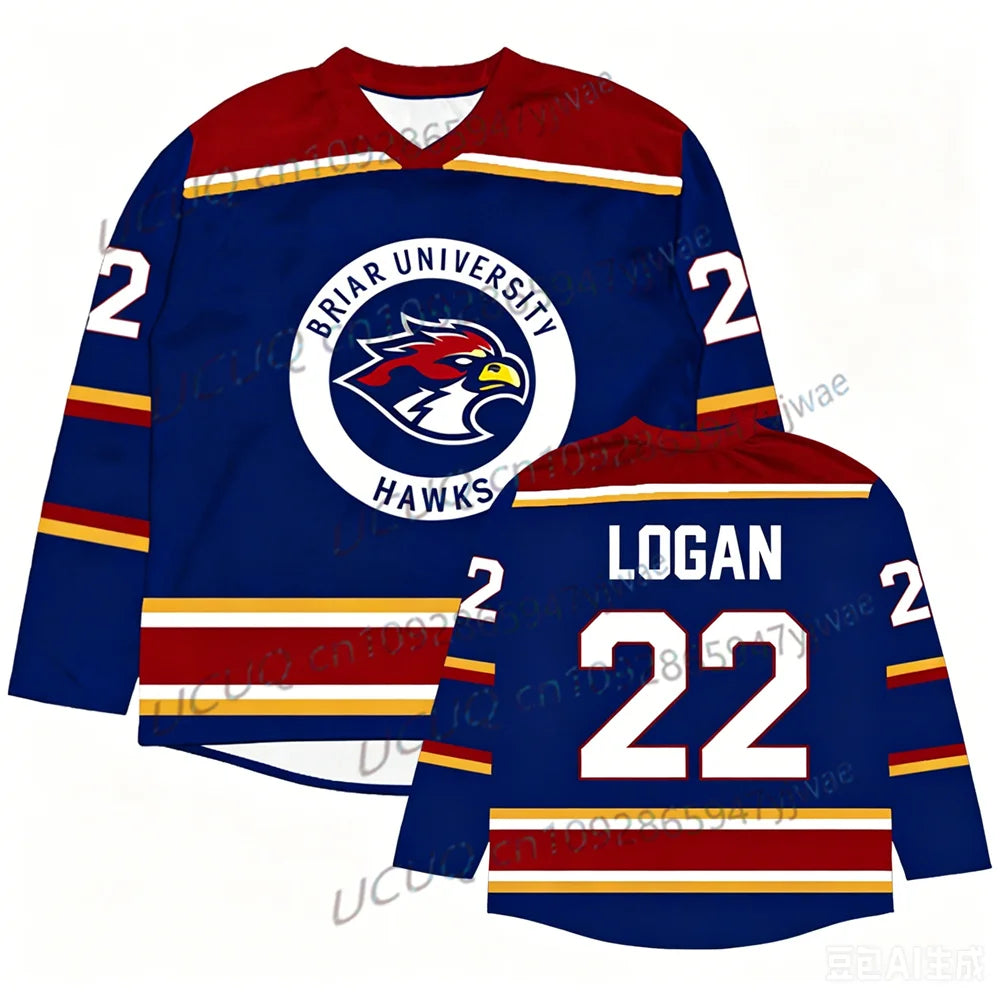 Camiseta de hockey de la Universidad Briar de la serie de TV Off Campus 2026, camiseta unisex de Graham Logan, Di Laurentis, Tucker, camiseta de playa