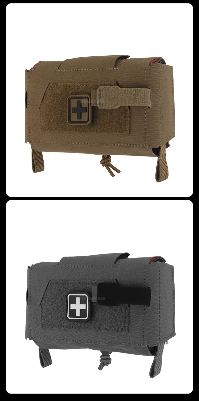 Bolsa táctica de primeros auxilios médicos, bolsas compactas para traumatismos al aire libre, IFAK para caza, chaleco Airsoft, portador de placa