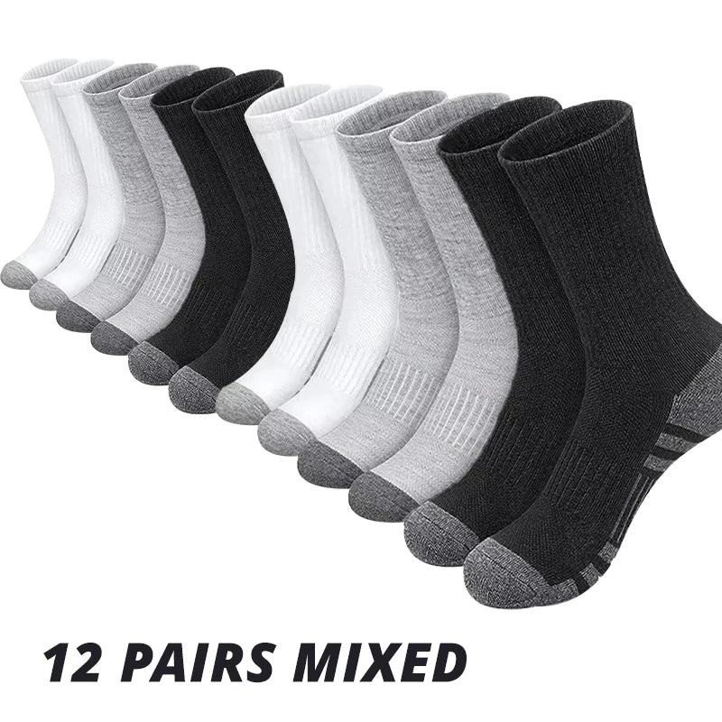 6/12 pares de calcetines de gimnasio al aire libre para hombre, alta calidad, cómodos, suaves, agarre al suelo, fútbol, talla grande, nuevo estilo