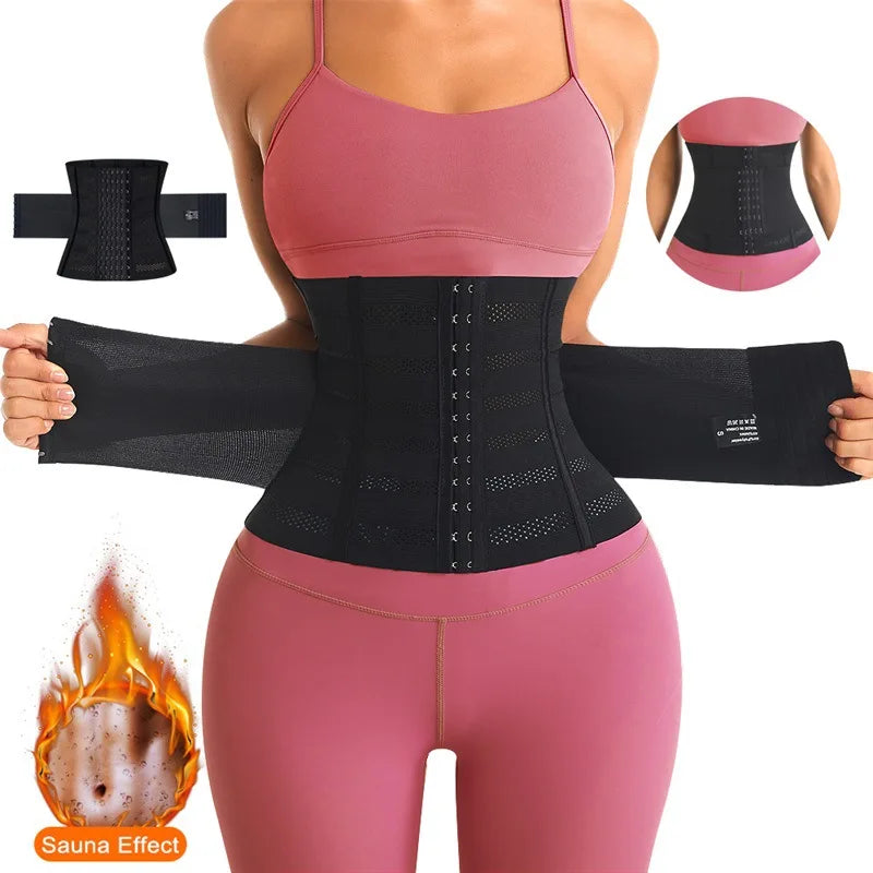 Entrenador de cintura moldeador de cuerpo para mujer, Control de barriga, envoltura adelgazante, faja reductora de vientre plano, cinturones de corsé