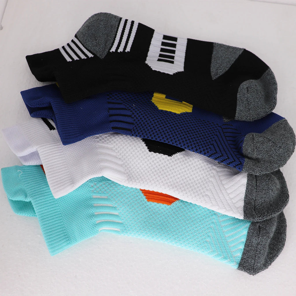 3/9 pares de calcetines deportivos antideslizantes para hombres y mujeres, parte inferior de toalla gruesa, calcetines profesionales para correr, entrenamiento físico, baloncesto