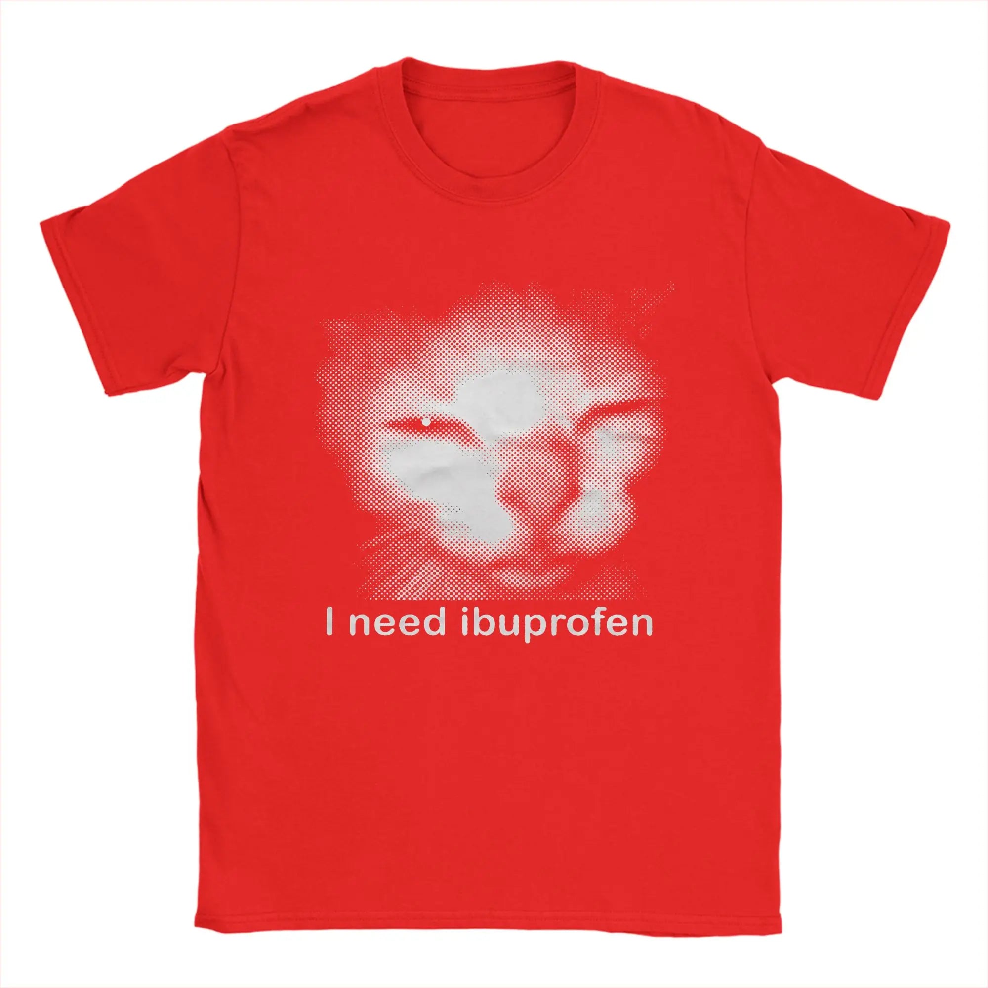 Camiseta con estampado Vintage de gato I Need Ibuprofen, camiseta Retro Y2K de manga corta, camisetas de algodón con cuello redondo de verano 4XL 5XL 6XL