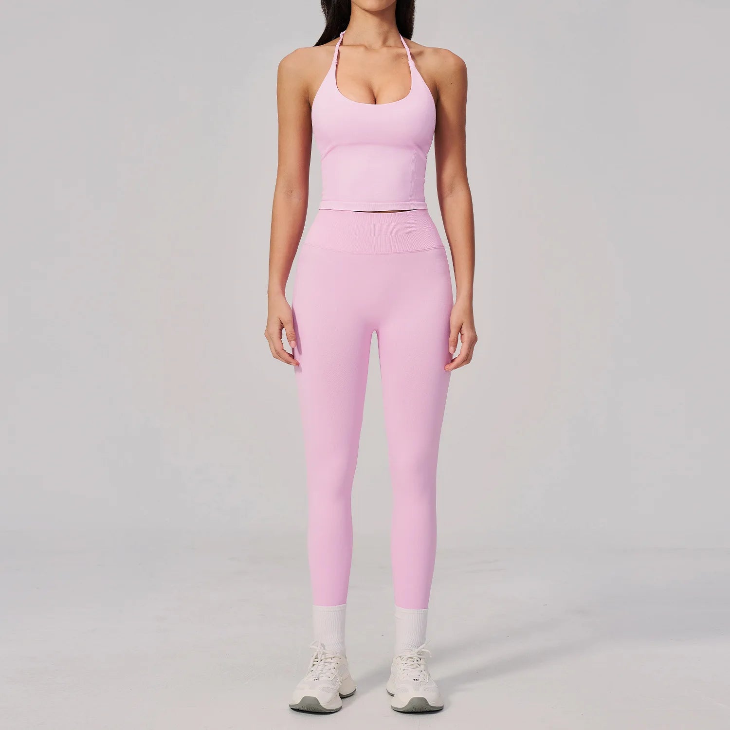Conjunto de Yoga sin Costuras para Mujer, Ropa Deportiva, Conjunto de Fitness de 2 Piezas, Leggings y Sujetador Deportivo Transpirable, Ropa Deportiva Femenina