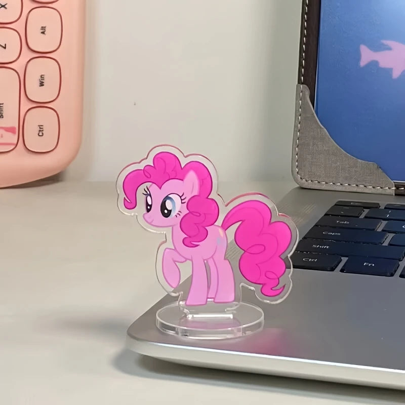 10 unids/set Anime princesa Luna Starlight Glimmer dibujos animados caballo acrílico adornos de escritorio decoración de escritorio 4-6CM de alto