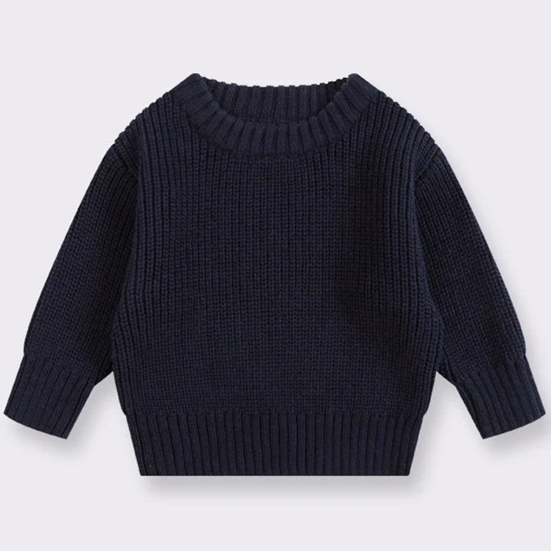 Suéteres de bebé Otoño Invierno niños niñas de manga larga suéter de punto de Color puro bebé niños niñas suéter suéteres ropa