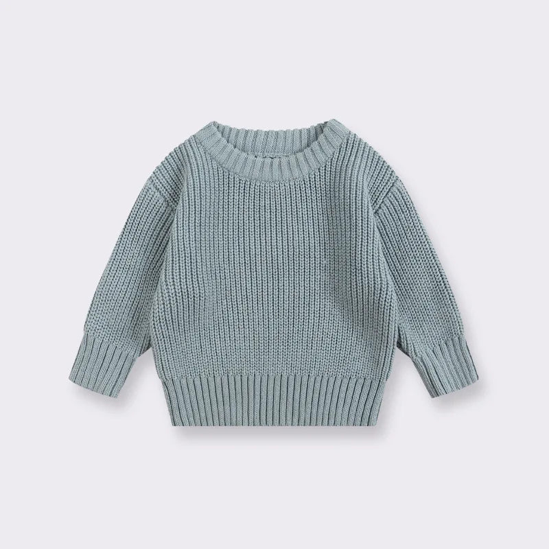 Suéteres de bebé Otoño Invierno niños niñas de manga larga suéter de punto de Color puro bebé niños niñas suéter suéteres ropa