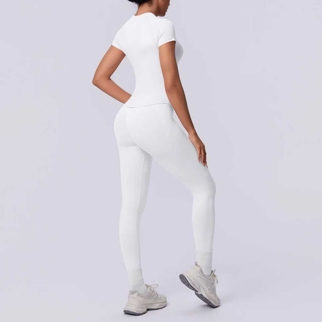 Conjunto Deportivo de Yoga para Mujer, Conjunto de Dos Piezas, Pantalones y Top, Traje Deportivo para Gimnasio, Yoga y Entrenamiento