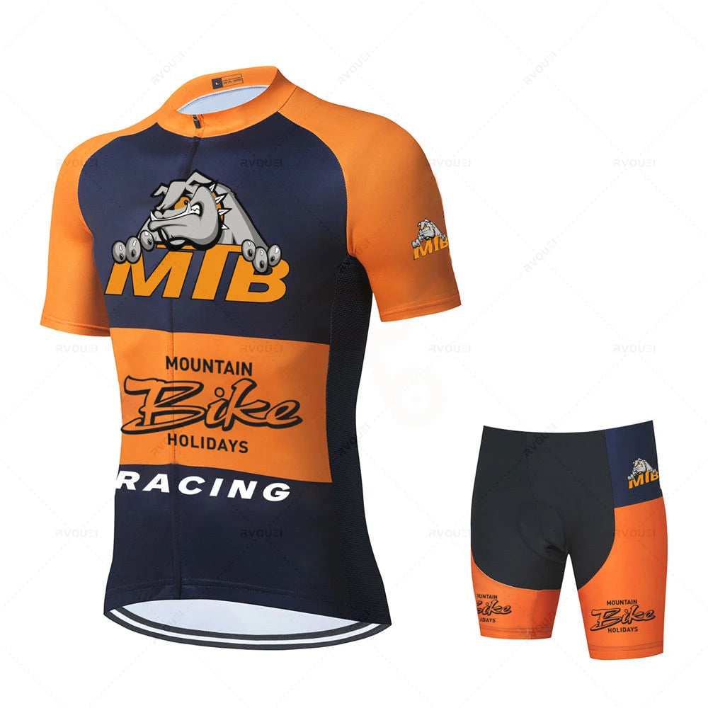 Conjunto de ropa de Ciclismo profesional para Hombre, Maillot de verano para bicicleta de montaña, MTB