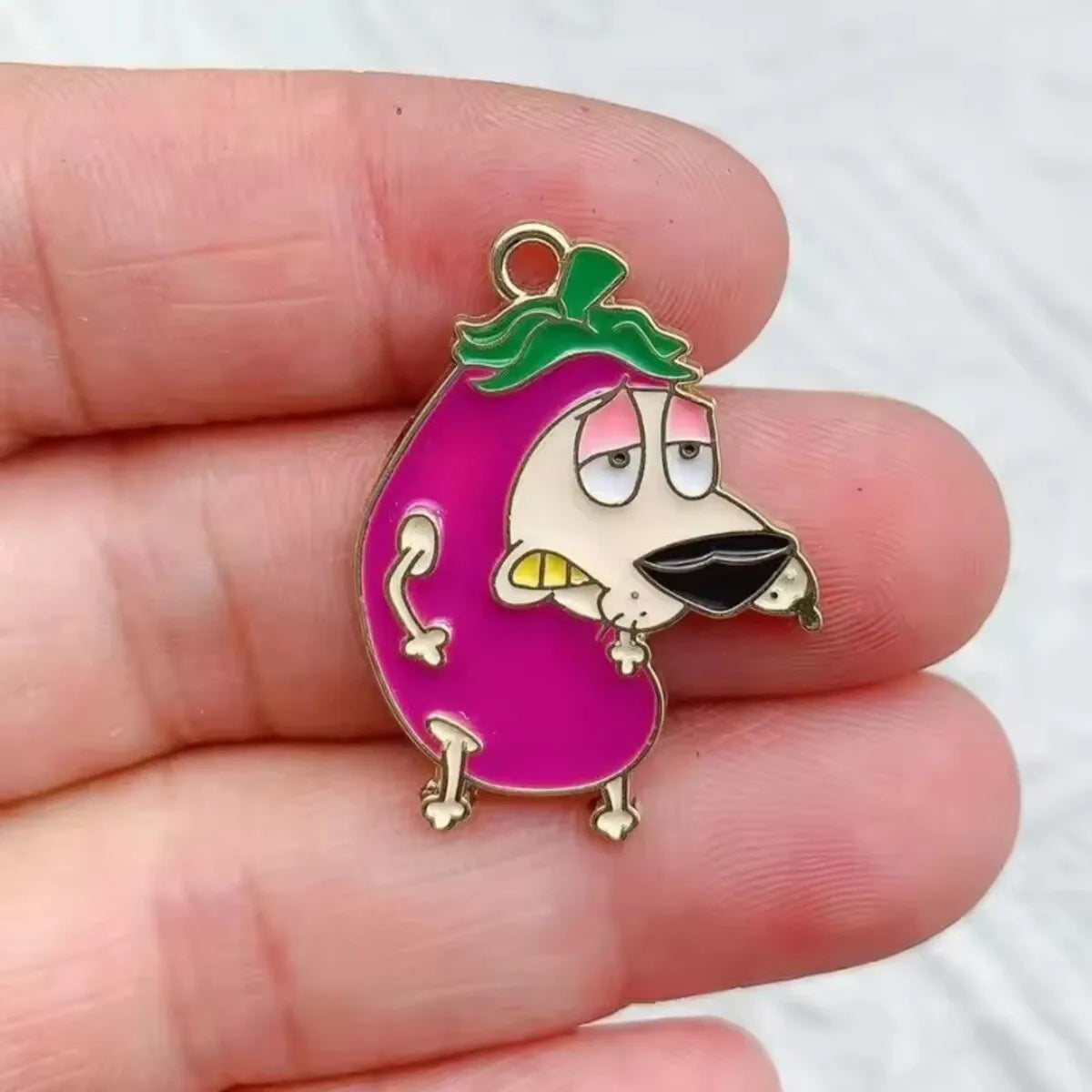 10 Uds. De dijes de perro divertidos de dibujos animados para hacer joyas, colgante esmaltado, aleación de Zinc, chapado en oro, accesorios Diy