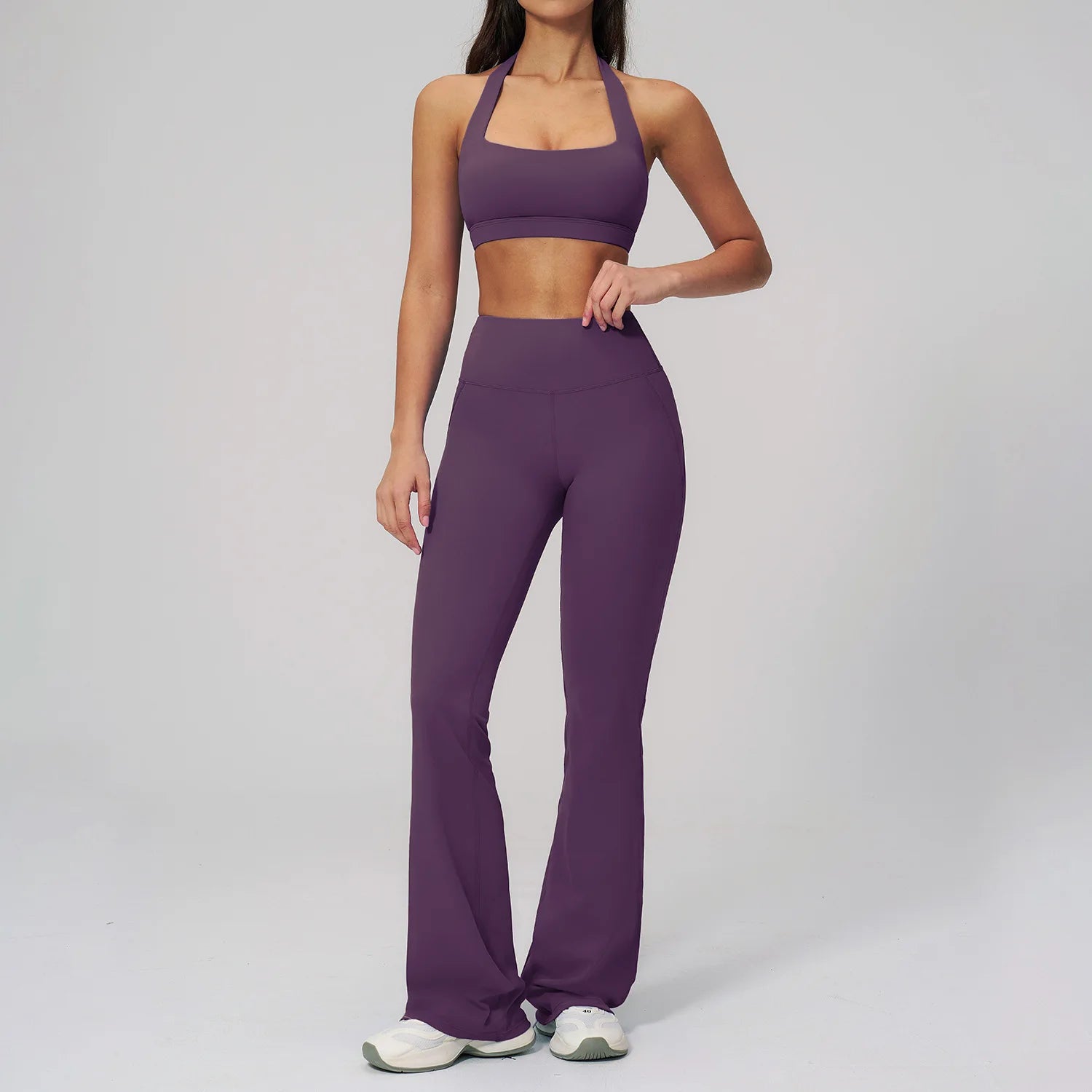 Conjunto de Yoga para Mujer, Ropa Deportiva, Conjunto de Gimnasio y Fitness, 2 Piezas, Leggings para Correr, Sujetador Deportivo Transpirable, Ropa Deportiva Femenina