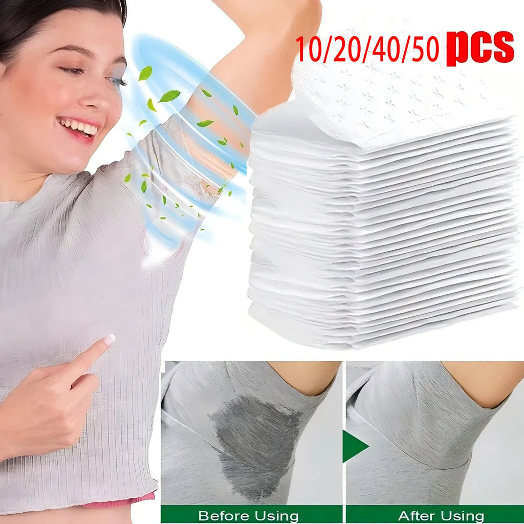 10/20/40/50 Uds. Almohadillas para el sudor Unisex, desodorantes de verano, almohadillas para el sudor antitranspiración desechables, almohadilla protectora para el sudor absorbente