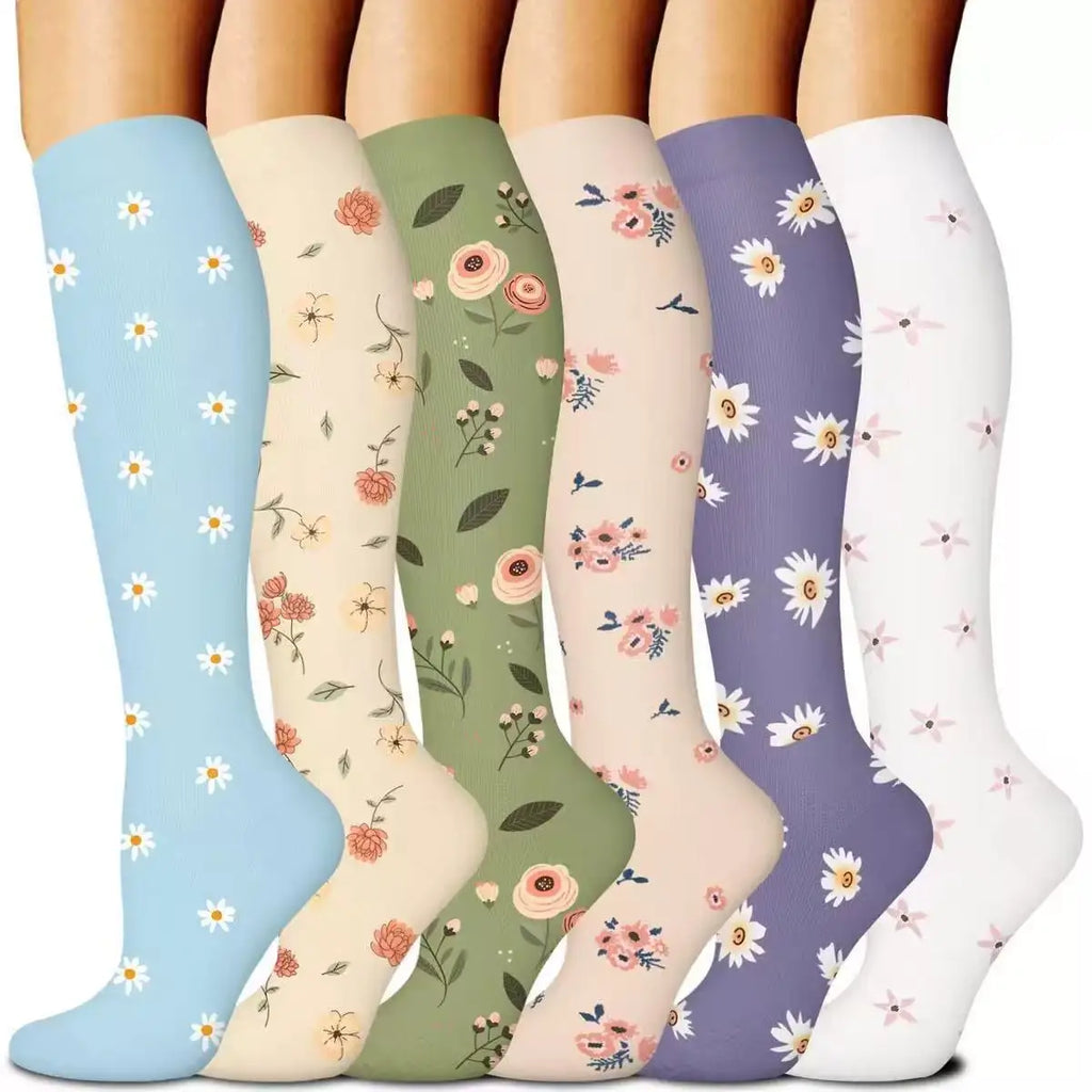 Nuevos calcetines de compresión deportivos para venas varicosas, calcetines médicos de nailon para enfermería, aptos para correr, saltar, antifatiga