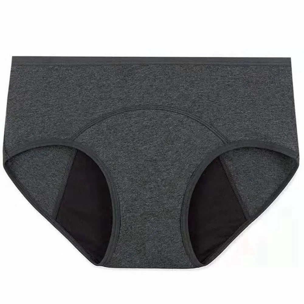 Bragas menstruales muy abundantes para mujer, calzoncillos de algodón transpirables, ropa interior fisiológica de cintura baja para mujer