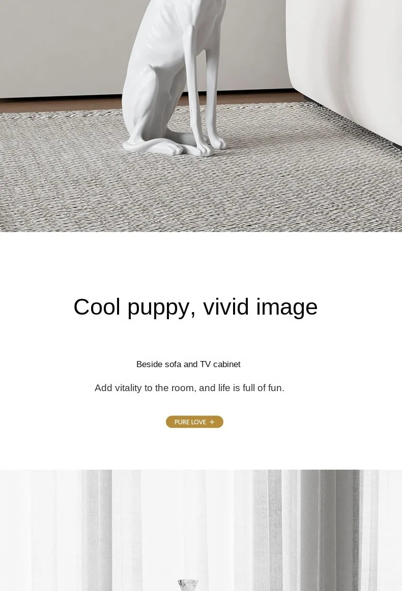 Esculturas de perros grandes para decoración del hogar, mesa de centro, sala de estar, adornos de suelo, bandeja de almacenamiento, estatua, accesorios de decoración del hogar Nórdico