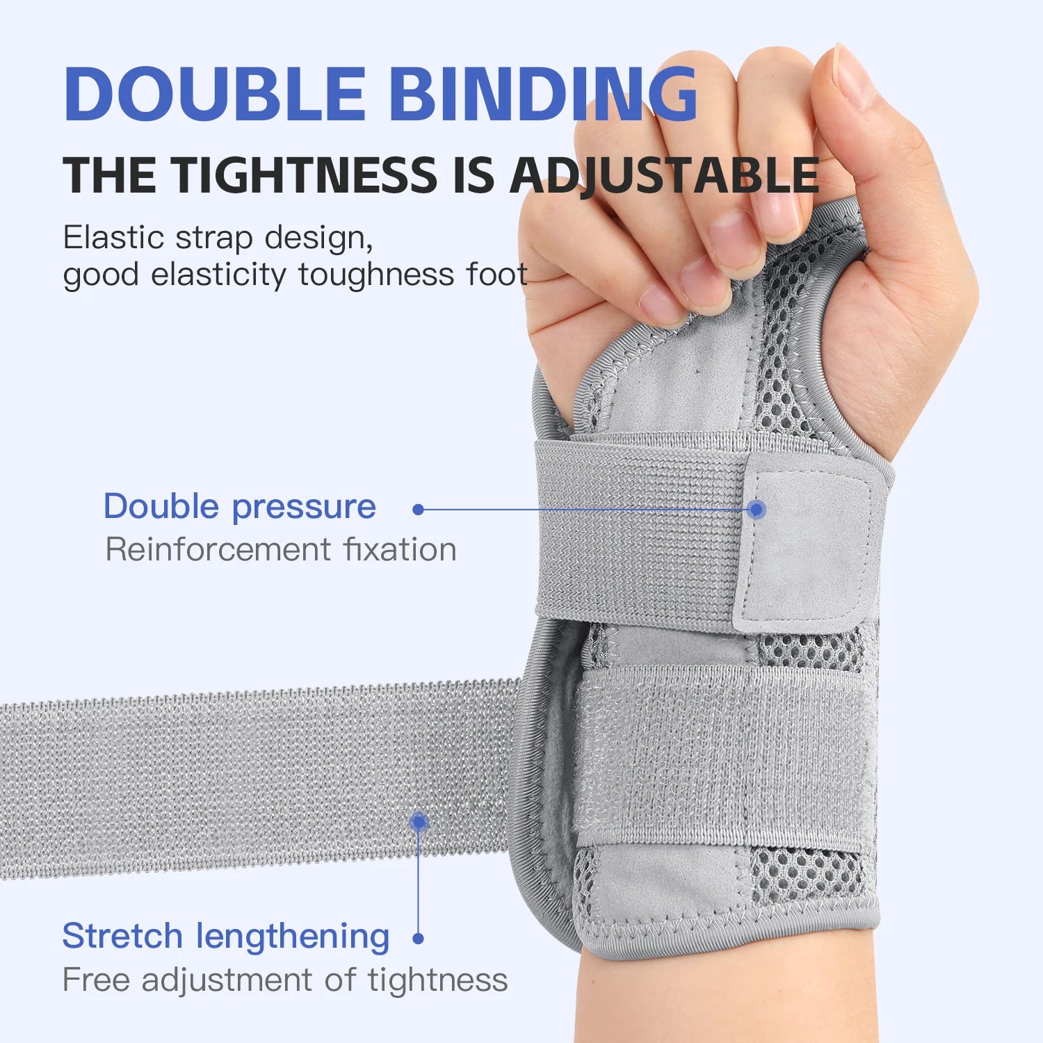 Muñequera para túnel carpiano, soporte con férulas, soporte de mano para artritis, tendinitis, esguince, lesiones, dolor de muñeca, 1 ud.